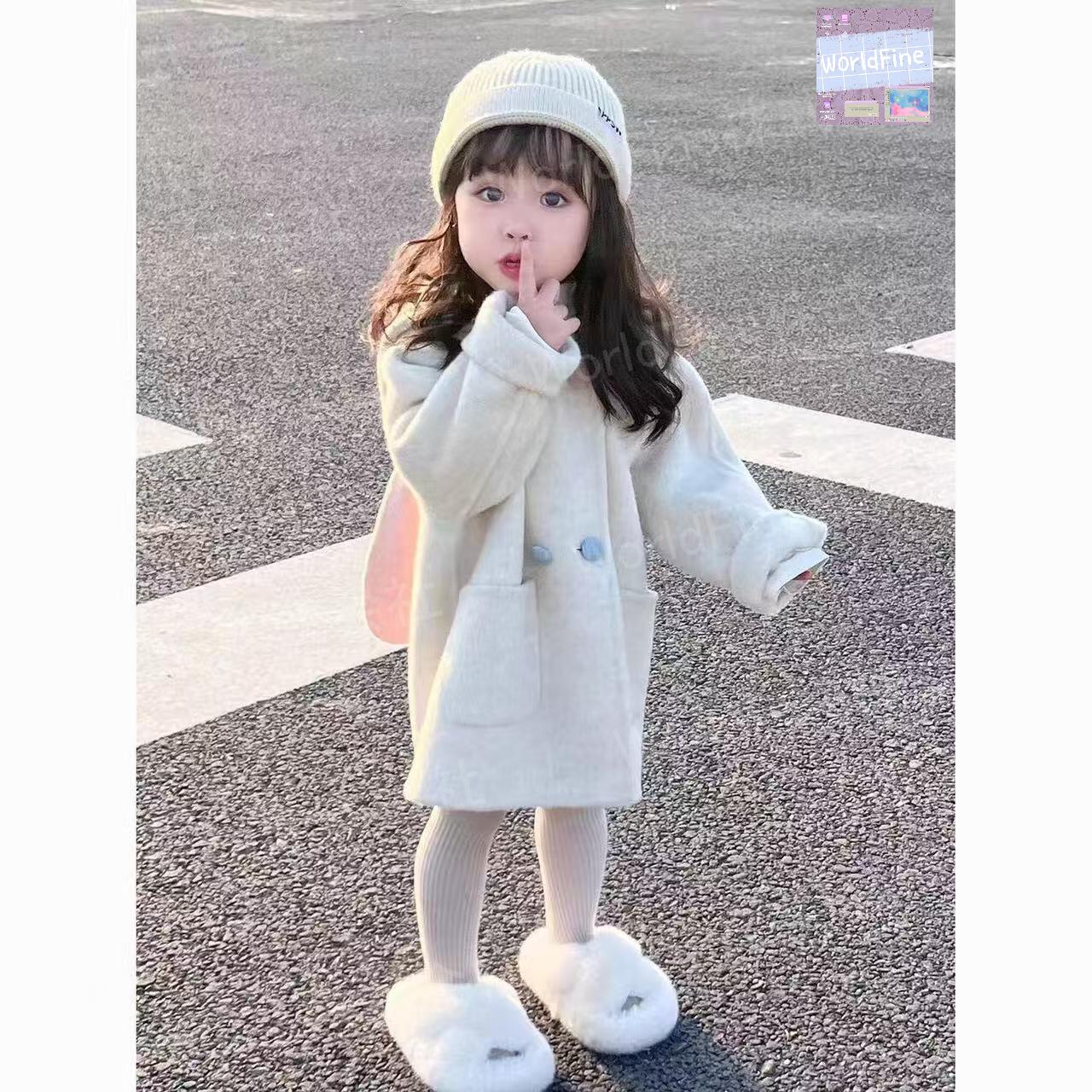 Jacket - ラシャコート キッズ 子供服 綿入れコート 女の子 秋 冬 フード付き 可愛い 耳付き おしゃれ キッズ ウサギ耳 ジャケット アウター ふわふわ ベージュ 100cm 110cm 120cm 100cm 130cm 140cm 小学生 お花見 七五三 卒業式 入学式KCGA076(100-140)