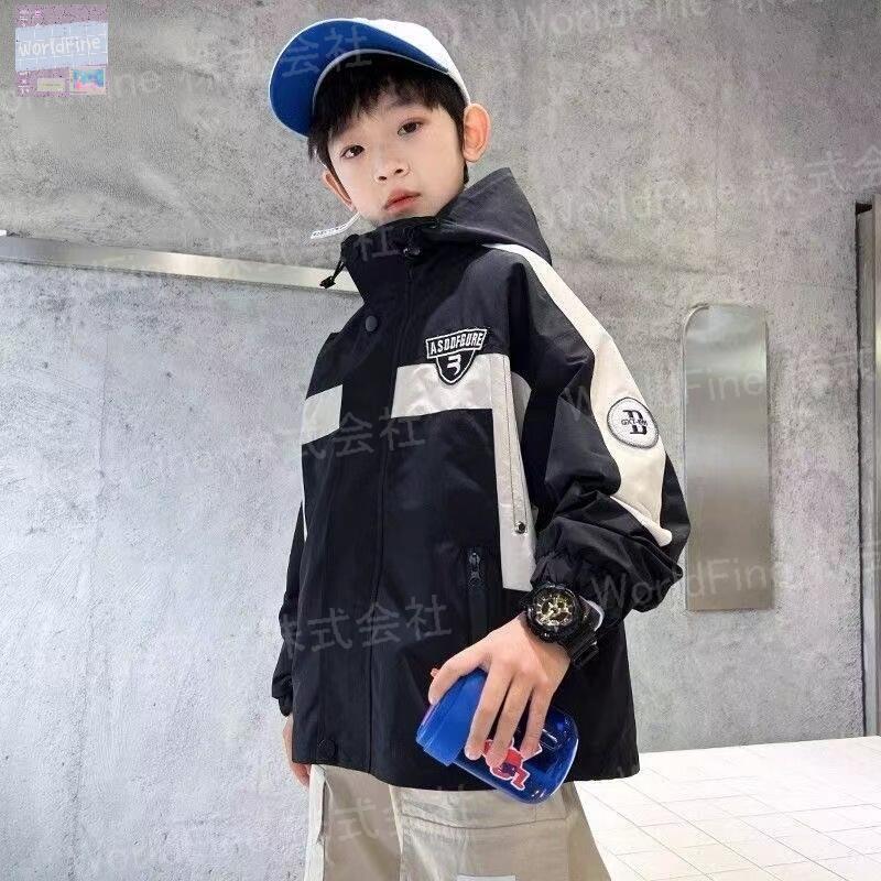 Rakuten - キッズ 子供服 ジャケット ジャンパー 長袖 マウンテンパーカー フード付き 男の子 トップス 薄手 アウター 男の子170 カジュアル 可愛い おしゃれ 子供コート こども服 ジャンパー ウインドブレーカー ジップアップ 防風 ゆったり 120 130 140 150 160 170 KCGA088