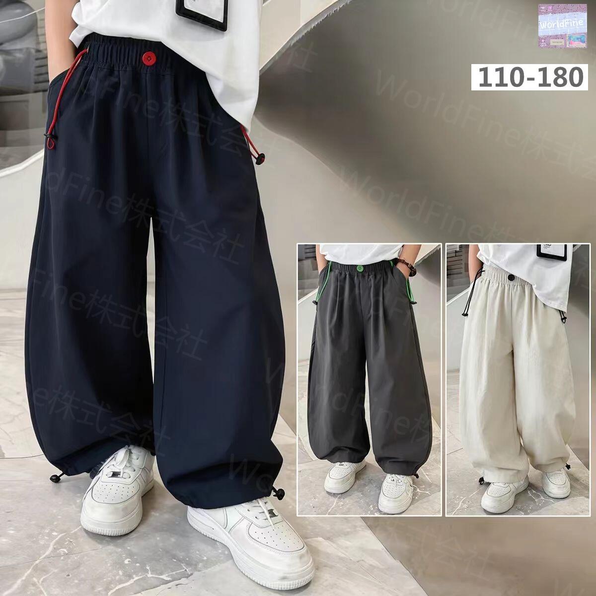 Rakuten - ロングパンツ キッズ 男の子 ジュニア ズボン 薄手 速乾 日焼け止め 虫よけ スウェット ジョガーパンツ スポーツ 運動 カジュアル 夏服 かっこいい おしゃれ 韓国子供服 春 夏 ボーイズ 小学生 中学生 KTHA053(3色110-180）