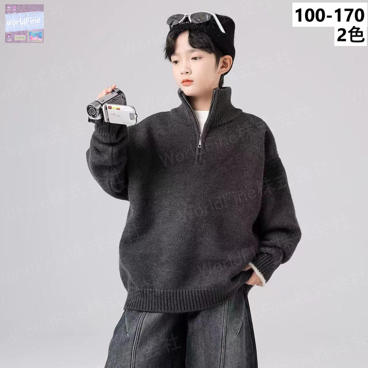 商品説明素材ポリエステル、他カラー A ダークグレー B オフホワイト &nbsp;サイズ サイズ(cm): 100 おすすめ身長85-95cm 110 おすすめ身長95-100cm 120 おすすめ身長100-110cm 130 おすすめ身長110-120cm 140 おすすめ身長120-130cm 150 おすすめ身長130-140cm 160 おすすめ身長140-150cm 170 おすすめ身長150-160cm ※計測に付きましては手測りとなりますので 若干の誤差はご了承ください注意1.こちらは海外輸入品です2.モニターの都合上、掲載写真と実際の色が異なる場合がございます。 3.生地の特性上、やや匂いが強く感じられるものもございます。 4.機械による生産の為、生地の継ぎ目の若干のズレやほつれなど、形やサイズに多少の誤差が生じる場合がございます。また、混紡繊維によって生地の織りに他繊維が混紡している場合もございますが品質上の問題はございません。 5.サイズ詳細等の測り方はスタッフ間で統一、徹底はしておりますが、実寸は商品によって若干の誤差(3cm〜5cm )がある場合がございますので、予めご了承ください。 6.同じ商品でも“生産時期”や“カラー“により形やサイズに多少の“誤差“が生じる場合もございます。詳しくは商品画像や実寸サイズにてご確認くださいませ。 7.簡易梱包封筒に入れただけの梱包で、輸送により商品到着後、包装や商品説明がしわつく場合があります。 8.こちらは海外輸入品になりますので、多少の細かな汚れやシワ糸のほつれなどがらある場合がございます。その他 大量受注（数十着〜数百着単位）もお受け致しますので、詳しい在庫状況と納期状況など一度ご連絡下さい。