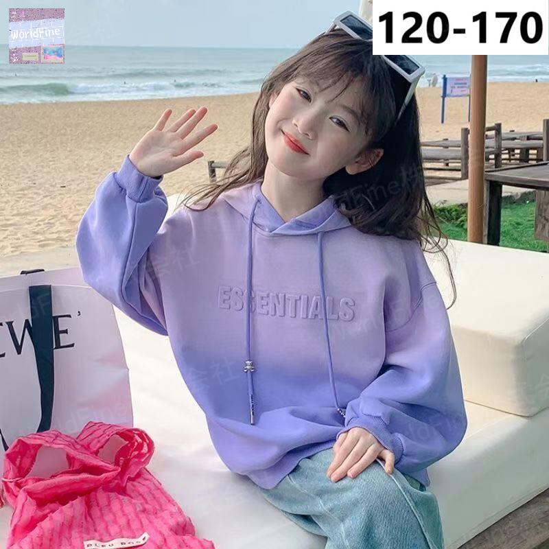Other - トレーナー 薄手 キッズ パーカー フード付き 子供服 長袖 トレーナーキッズ 英文字 フードパーカー キッズトレーナー カジュアル 女の子 秋服 春服 ゆったり 可愛い ジュニア 女の子トレーナー140 お出かけコーデ 丸首KUGA195（120-170）