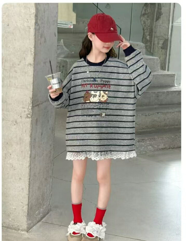 子供服 女の子 トレーナー キッズ 子供 ジュニア トップス ロンt ワンピース 春 秋...