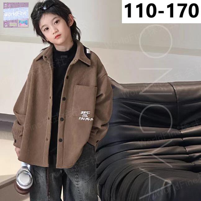 Rakuten - 裏起毛シャツ 冬シャツ 子ども服 こども トップス アウター 無地 シンプル 裏起毛 英文字 保温 秋冬 暖かい キッズ 長袖 男の子 お出かけ おしゃれ ジュニア カジュアル ジャケット KCGA137（110-170）