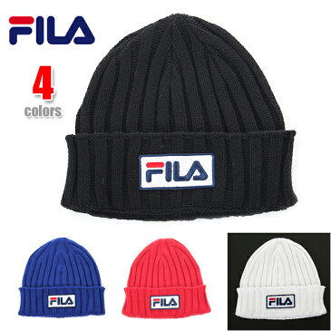 FILA フィラ ニットキャップ キャップ ニット帽 帽子 ビーニー KNIT CAP LOGO リブニットキャップ RIB ロゴ メンズ レディース