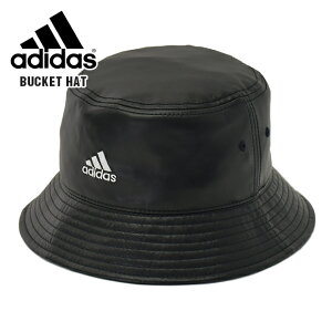 アディダス バケットハット ADIDAS フェイクレザー 合皮 BUCKET HAT メンズ レディース