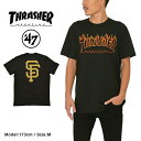 スラッシャー Tシャツ THRASHER 47 BRAND メンズ レディース フレイムロゴ FLAME