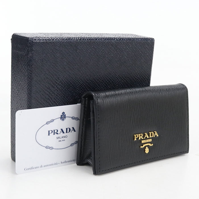 【中古・未使用】PRADA プラダ 名刺入れ 1MC122 カードケース ヴィッテロムーブ レディース ブラック