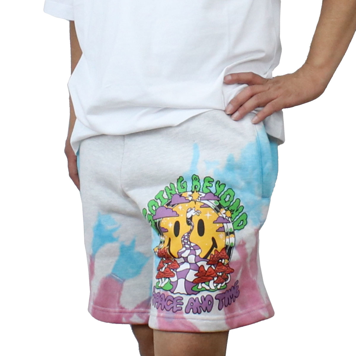 樂天商城 - MARKET マーケット ハーフパンツ 395000479 PURPLE TIEDYE メンズ マルチカラー