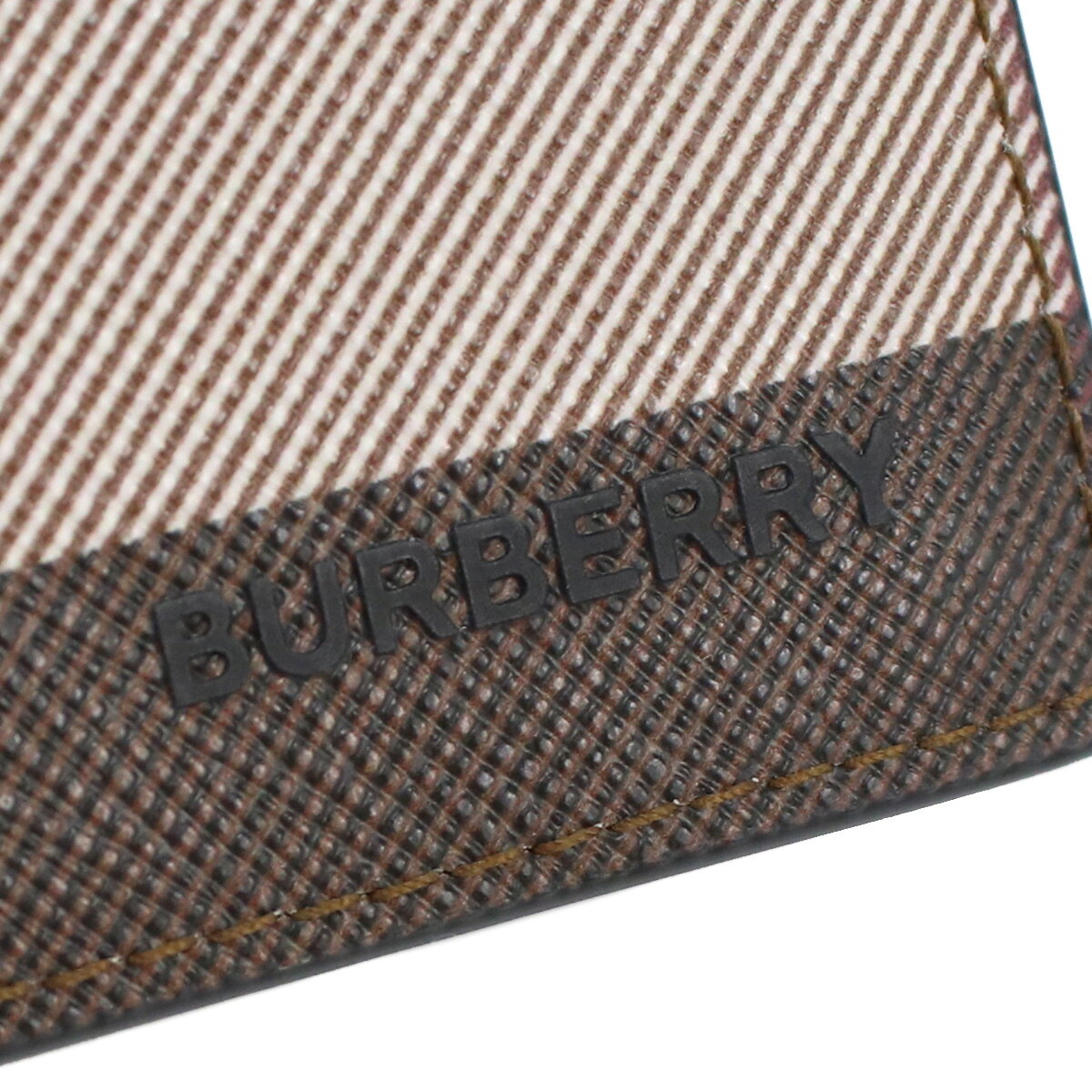 BURBERRY バーバリー チェック＆レザー バイフォールド コインウォレット 8052802 A8900 メンズ ブラウン bighit-10150612 ブランド総合卸 ビッグヒット サンプル画像2