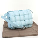 【中古】BOTTEGA VENETA ボッテガ・ヴェネタ ショルダー 591970 VCQR1 イントレチャート パデッドカセット レディース ブルー