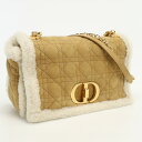 【中古良品】DIOR ディオール ショルダーバッグ 007000 チェーンショルダー ディオール カロ レディース ベージュ