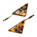 PRADA プラダ プレックスxメタル バレッタ ヘアピン 1IF169 2CL2 F03U2 レディース ブラウン