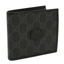 GUCCI グッチ 二折財布小銭入付き 673000 92TCN 1000 GG RETRO メンズ ブラック(4)