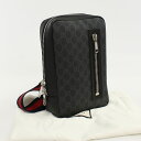 【中古良品】GUCCI グッチ ボディバッグ 478325 ベルトバッグ GGスプリーム メンズ ブラック