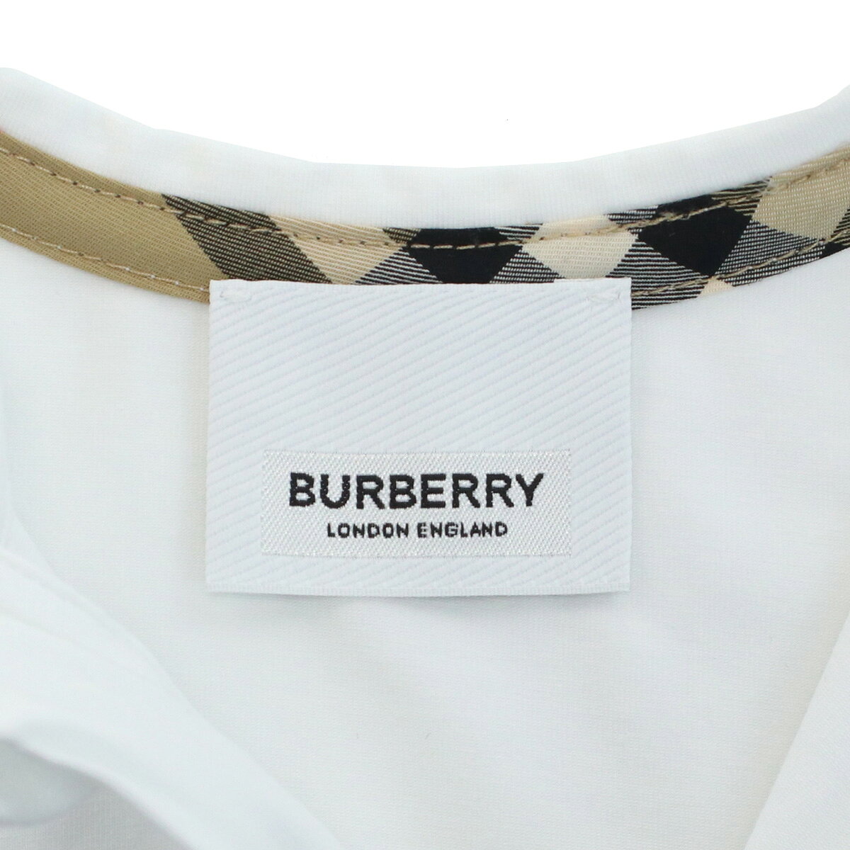 BURBERRY バーバリー ロンパース 8070264 A1464 ベビー ホワイト bighit-10159013 ブランド総合卸 ビッグヒット サンプル画像2