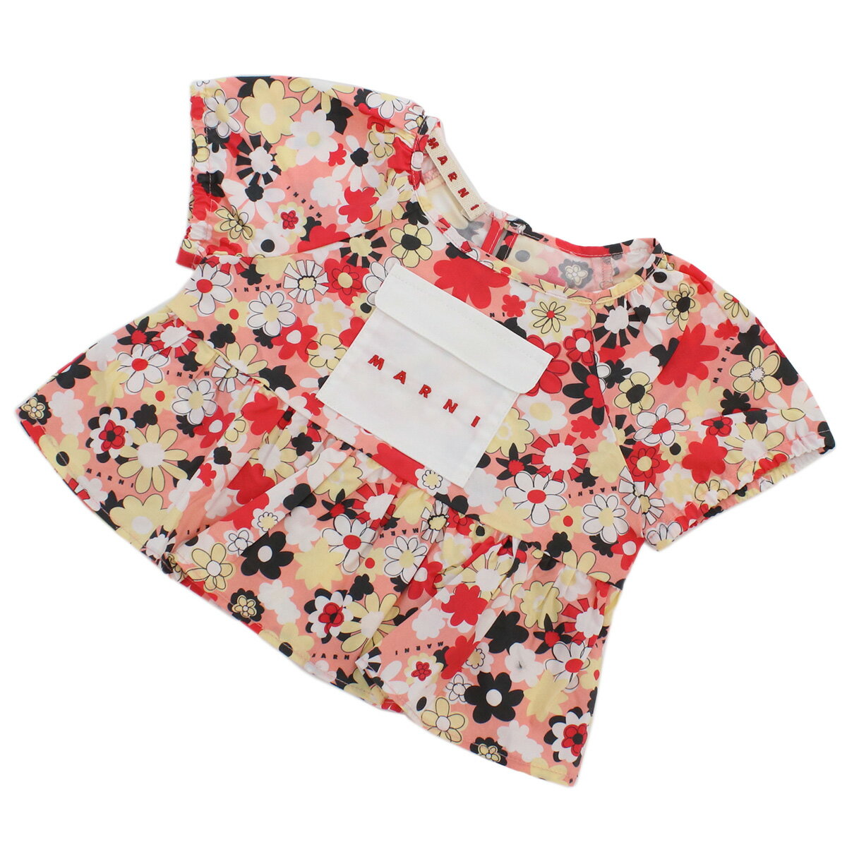 MARNI マルニ フラワープリント 半袖 Tシャツ M00708 M00P7 0M333 ベビー キッズ レッド ベージュ系