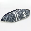 【中古良品】DIOR ディオール ボディバッグ ベルトバッグ トロッター メンズ ネイビー