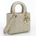 【中古良品】DIOR ディオール トートバッグ バッグ スモール レディディオール レディース ベージュ