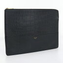 【中古良品】CELINE セリーヌ クラッチバッグ ユニセックス ブラック
