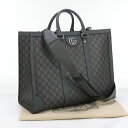 【中古・未使用】GUCCI グッチ トートバッグ 724665 ラージ オフィディア メンズ グレー