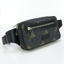 【中古良品】GUCCI グッチ ボディバッグ 474293 ベルトバッグ GGスプリーム メンズ ブラック