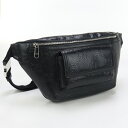 【中古良品】GUCCI グッチ ボディバッグ 645093 ラージ ベルトバッグ GGエンボス メンズ ブラック