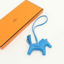 【中古良品】HERMES エルメス バッグチャーム ロデオPM ユニセックス ブルー
