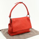 【中古良品】BOTTEGA VENETA ボッテガ・ヴェネタ ショルダーバッグ ワンショルダー イントレチャート レディース レッド