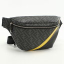 【中古良品】FENDI フェンディ ボディバッグ 7VA434 A9XS ベルトバッグ ダイアゴナル メンズ グレー