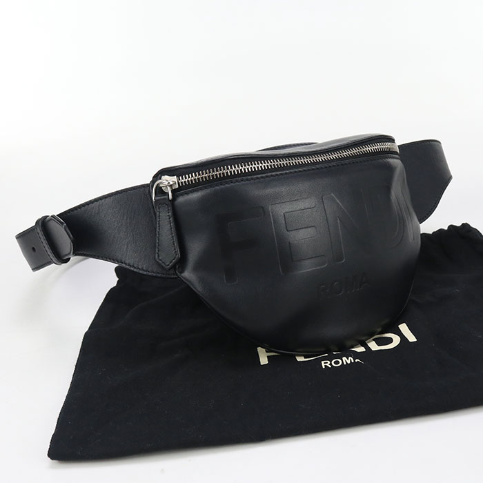 【中古良品】FENDI フェンディ ボディバッグ 7VA525 AFBF F0GXN メンズ ブラック