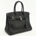 【中古】HERMES エルメス ハンドバッグ バーキン30 □J刻印 レディース ブラック