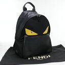 【中古良品】FENDI フェンディ リュック 7VZ012 バックパック バグズ モンスター メンズ ブラック