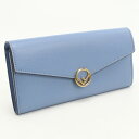 【中古良品】FENDI フェンディ 長財布ニ折小銭入付き 8M0251 コンチネンタル財布 エフ イズ フェンディ レディース ブルー