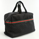 【中古良品】GUCCI グッチ ボストンバッグ 374770 GGデニム ユニセックス ブラック