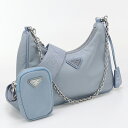 【中古良品】PRADA プラダ ショルダーバッグ 1BH204 2WAY レディース ブルー(4)