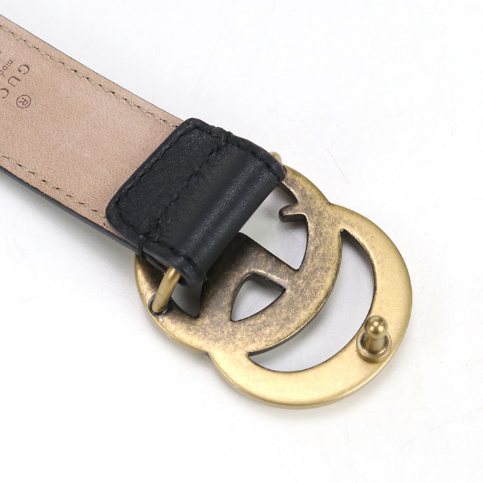 ����š�̤���ѡ�GUCCI ���å� �٥�� 432707 ����ɥ�� �쥶���٥�� ���֥�G ���å� �֥�å� #M