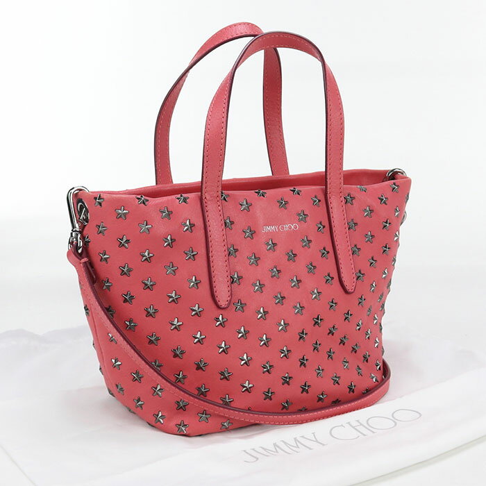 専用品JIMMY CHOO MINISARA レッド 2WAY ハンドバッグ 中古・古着通販】JIMMY CHOO (ジミーチュウ) 2WAYショルダーバッグ