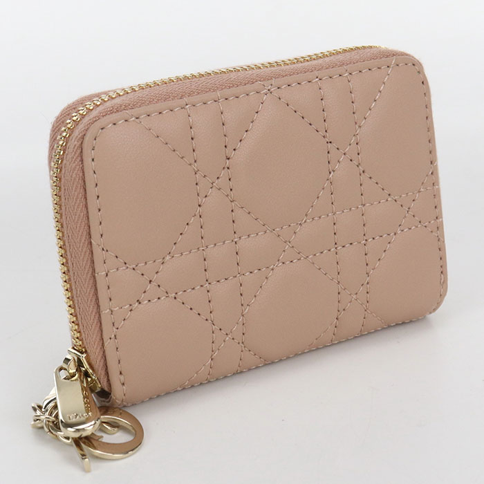【中古良品】DIOR ディオール 小銭入れ S0985ONMJ ジップコインケース スモール レディディオール レディース ピンク