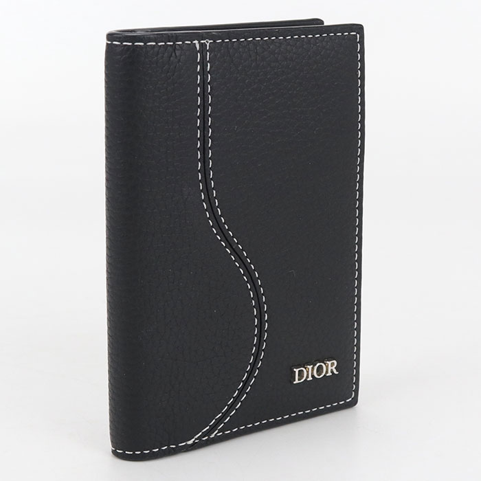 Rakuten - 【中古美品】DIOR ディオール カードケース 2ADCH16 2つ折り カードホルダー サドル メンズ ブラック