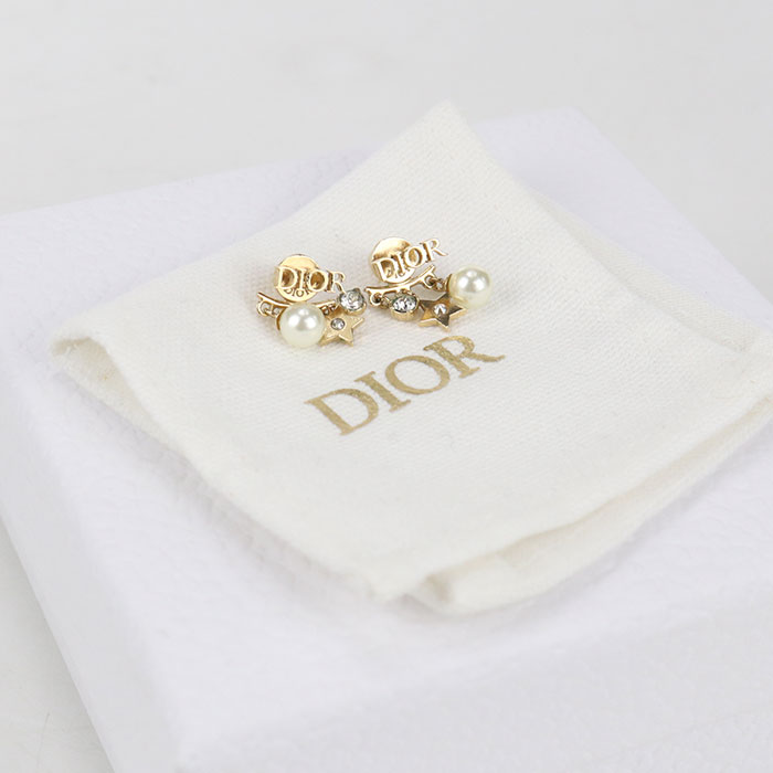 【中古良品】DIOR ディオール ピアス E1169DVORS ディオレボリューション レディース ゴールド
