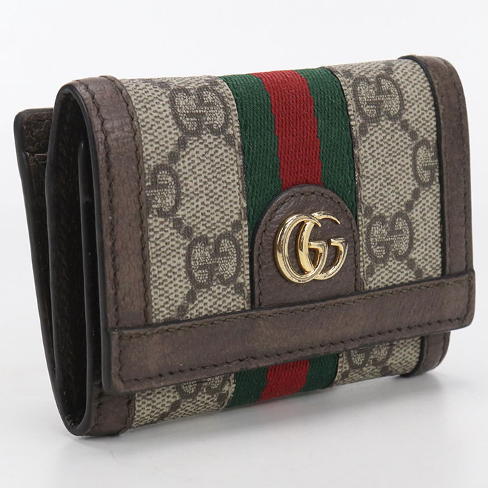 Rakuten - 【4日20時〜限定クーポン】【中古】GUCCI グッチ 三つ折り財布 644334 オフィディア レディース ベージュ