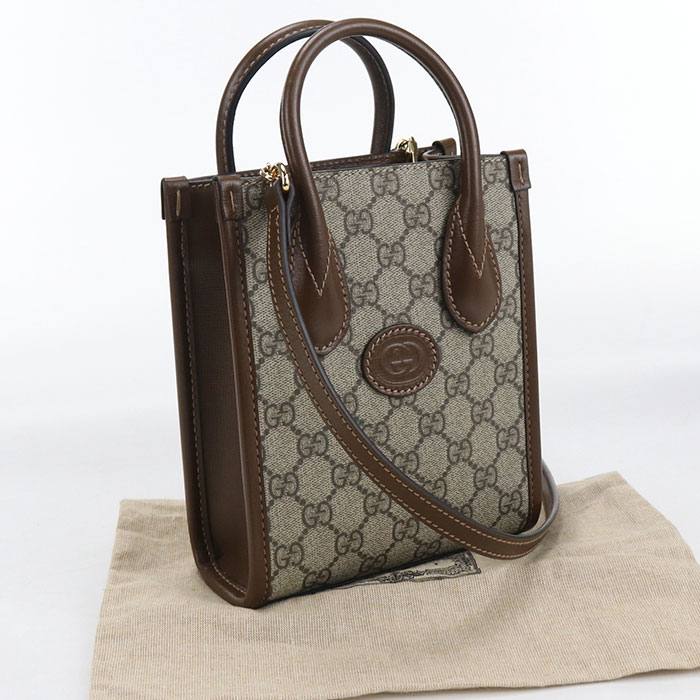 GUCCI - 【中古・未使用】GUCCI グッチ ハンドバッグ 671623 2WAY GGスプリーム レディース ベージュ