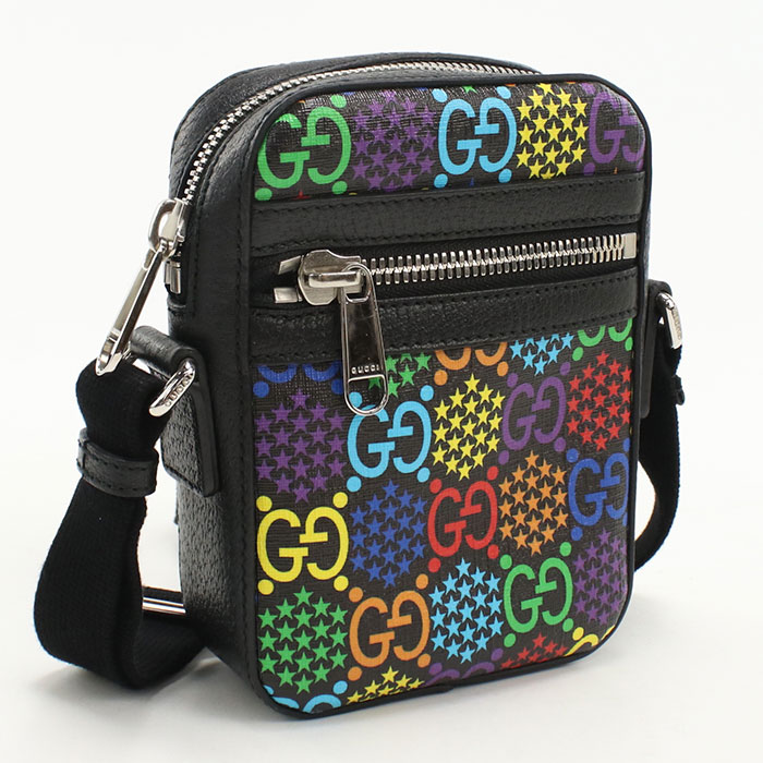 Rakuten - 【4日20時〜限定クーポン】【中古良品】GUCCI グッチ 斜め掛け ショルダーバッグ 598103 GGサイケデリック ユニセックス ブラック
