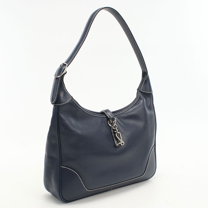 HERMES 31 - 【中古】HERMES エルメス ショルダーバッグ トリム31 □F刻印 レディース ネイビー
