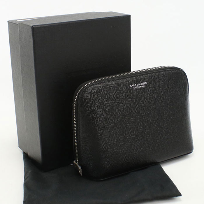 Rakuten - 【中古・未使用】SAINT LAURENT サンローラン ポーチ 565962 ユニセックス ブラック