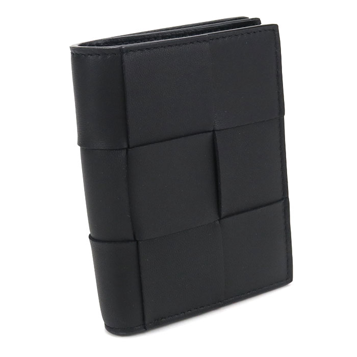 BOTTEGA VENETA ボッテガ ヴェネタ 二つ折り財布 小銭入付き CASSETTE カセット 742698 V3UO3 8425 レディース ブラック