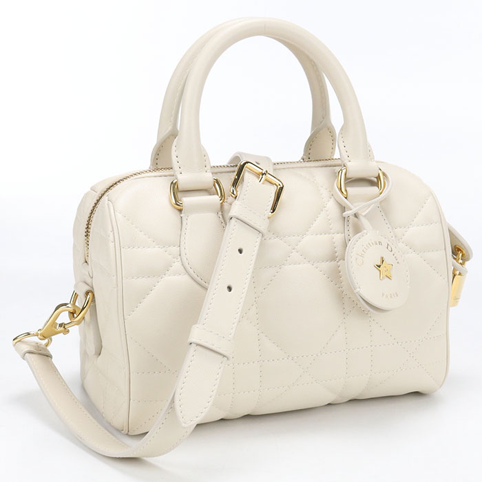 乐天商城 - 【中古美品】DIOR ディオール ハンドバッグ ディオール グルーヴ20 2WAY レディース アイボリー