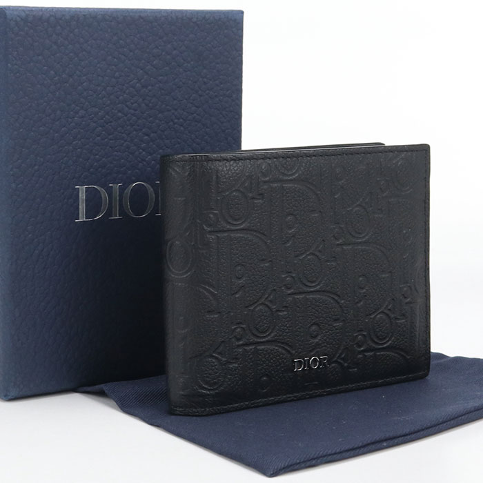DIOR HOMME - 【中古美品】DIOR ディオール 二つ折り財布 ディオール グラビティ メンズ ブラック