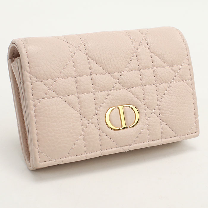 【中古良品】DIOR ディオール 小銭入れ S5132UWHC グリシンウォレット ディオールカロ レディース ピンク