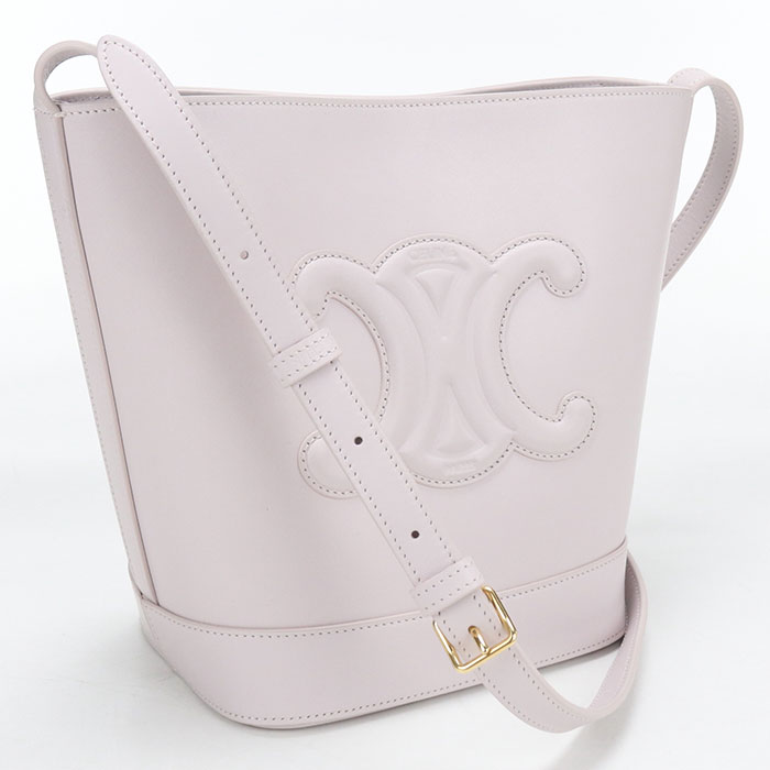 樂天商城 - 【中古良品】CELINE セリーヌ 斜め掛け ショルダーバッグ 198243DU3.24OU スモールバケット キュイル トリオンフ レディース ピンク